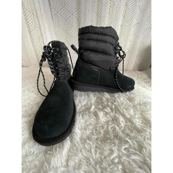 UGG x STAMPD BLACK LACE-UP SUEDE/ WOOL WINTER BOOTS,  MEN US 12 NWOB READ* main image 7